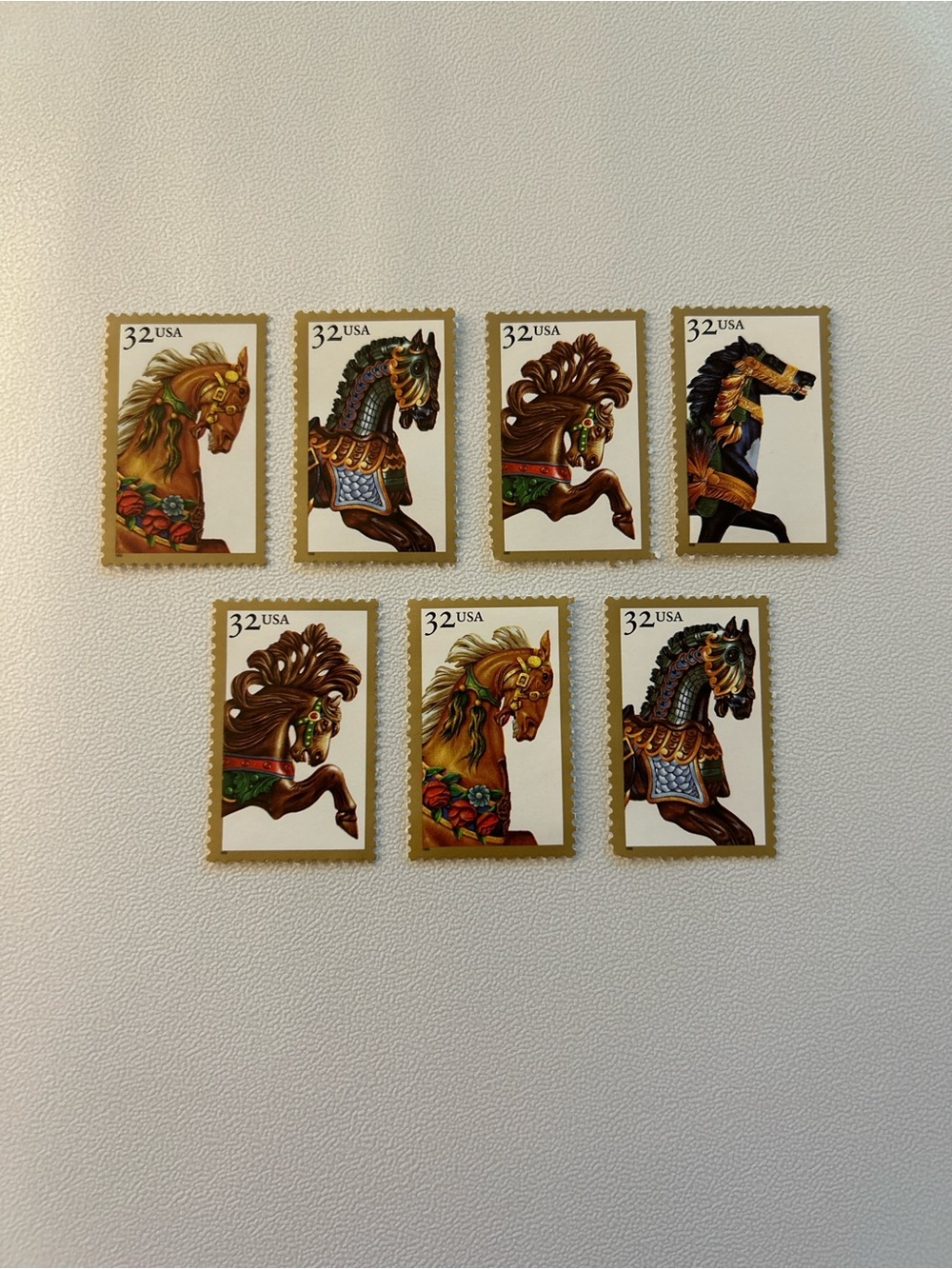 NEW Vintage Carousel Postage stamps